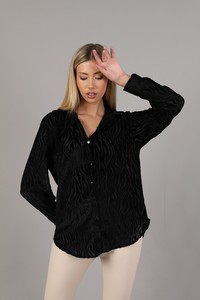 Topshow Black Zebra Velvet Wholesale Shirts #2