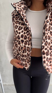 Topshow Stone Leopard Leopard Patterned Wholesale Vest #4