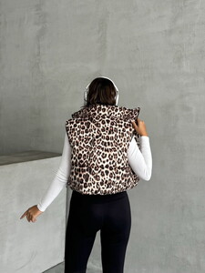 Topshow Stone Leopard Leopard Patterned Wholesale Vest #5