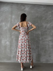 Topshow Red Floral Printed Dress #5