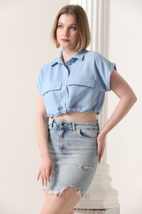 Light Blue Cep Linen Shirt #3