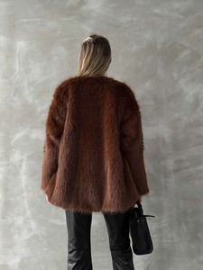 Topshow Coffee Peluj Coat #5