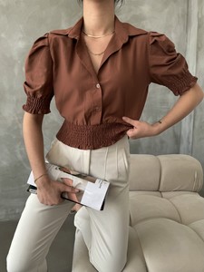 Topshow Brown Gimped Buttoned Wholesale Shirt #3