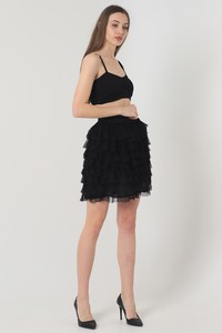 Topshow Black Layered Tulle Wholesale Skirt #1