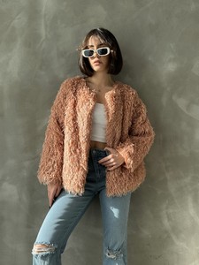 Topshow Powder Faux Fur Wholesale Jacket #2