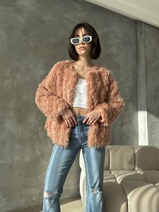 Topshow Powder Faux Fur Wholesale Jacket #3