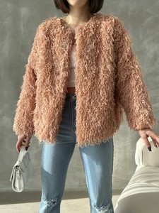 Topshow Powder Faux Fur Wholesale Jacket #4