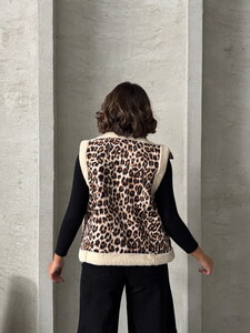 Topshow Leopard D1 Leopard Patterned Plush Wholesale Vest #5