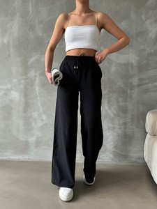 Topshow Black Linen Wholesale Trousers #2