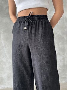 Topshow Black Linen Wholesale Trousers #4