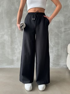 Topshow Black Linen Wholesale Trousers #3