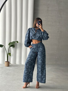 Printed Denim Wholesale Pants - Şaldesen | TOPSHOW #2