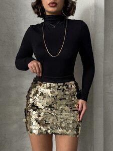 Topshow Gold Sequin Wholesale Skirt #3