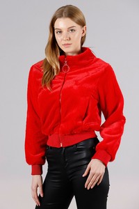 Topshow Red Plush Wholesale Coat #1