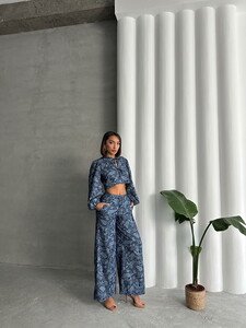 Printed Denim Wholesale Pants - L.Şaldesen | TOPSHOW #4