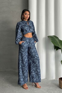 Printed Denim Wholesale Pants - L.Şaldesen | TOPSHOW #1