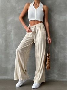 Topshow Stone Striped Woven Wholesale Trousers #3