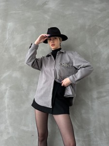 Topshow gray suede shirt #3