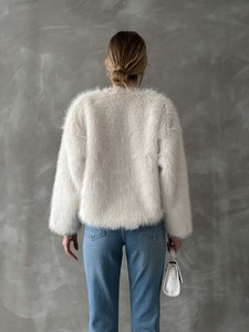 Topshow Cream Furry Jacket #5