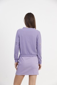 Topshow Lilac Embroidery Detailed Wholesale Cardigan #5