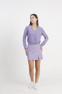 Topshow Lilac Embroidery Detailed Wholesale Cardigan #3