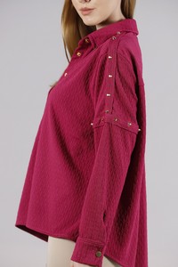 Topshow Fuchsia Drop Detailed Shirt #4