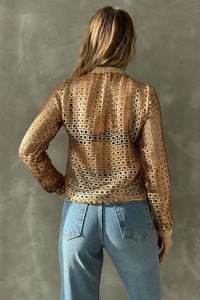 Topshow Gold F 1635 Mesh Sequin Wholesale Blouse #5