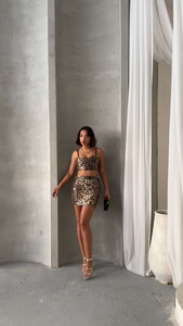 Topshow Sequin Leopard Leopard Printed Sequined Wholesale Bustier #2