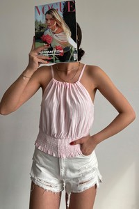 Topshow Pink Bust-to-Neck Blouse #1