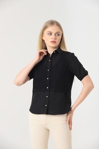 Topshow Black Laced Wholesale Shirts #3