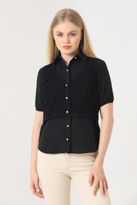 Topshow Black Laced Wholesale Shirts #1