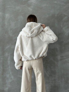 Topshow Cream Feather Wholesale Coat #5