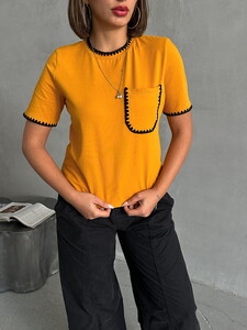 Topshow Mustard Shepherd Stitched Wholesale T-Shirt #4