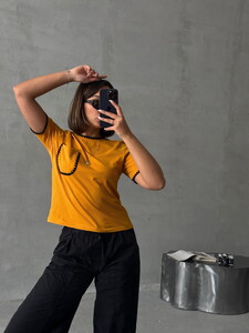 Topshow Mustard Shepherd Stitched Wholesale T-Shirt #3