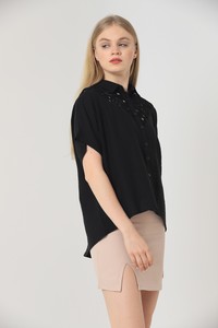 Topshow Black Laced Front Wholesale Shirt #4