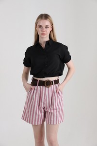 Topshow Black Wholesale Shirt with Laced Back #3