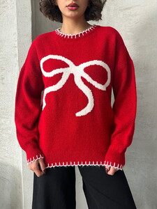 Topshow Red K 231 Knitwear Wholesale Wholesale Sweater #4