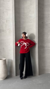 Topshow Red K 231 Knitwear Wholesale Wholesale Sweater #2