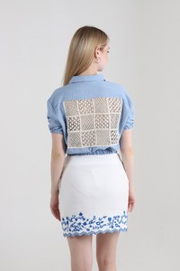 Topshow Blue Laced Back Wholesale Shirt #5