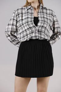 Topshow Black Checkerboard Embroidered Wholesale Shirt #4