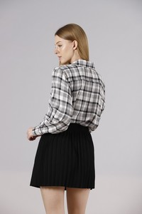 Topshow Black Checkerboard Embroidered Wholesale Shirt #5