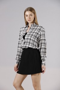 Topshow Black Checkerboard Embroidered Wholesale Shirt #3