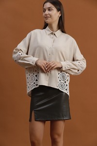 Topshow Raw Lace Garnished Shirt #2