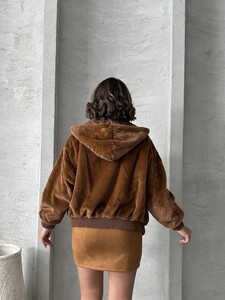 Topshow Tan Plush Wholesale Coat #5