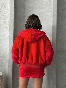 Topshow Red Plush Wholesale Coat #5