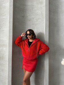 Topshow Red Plush Wholesale Coat #2