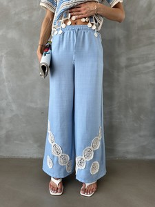 Topshow Blue Lace-Up Wholesale Trousers #4