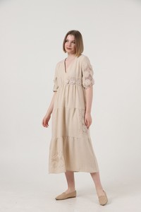 Topshow Stone Sleeve Raw Laced Wholesale Dress #3