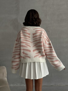 Topshow Bone-Pink Soft Textured Knitwear Sweater | K-098 #5