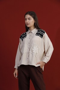 Topshow Stone Lace Detailed Wholesale Shirts #2